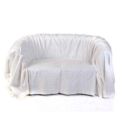FES – Jetée de canapé blanc 200 x 300