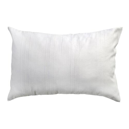 FES- Housse de coussin en coton blanc avec relief 35 x 50