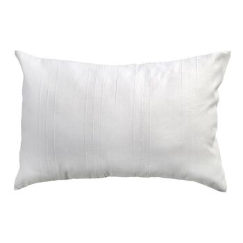 FES- Housse de coussin en coton blanc avec relief 35 x 50 1