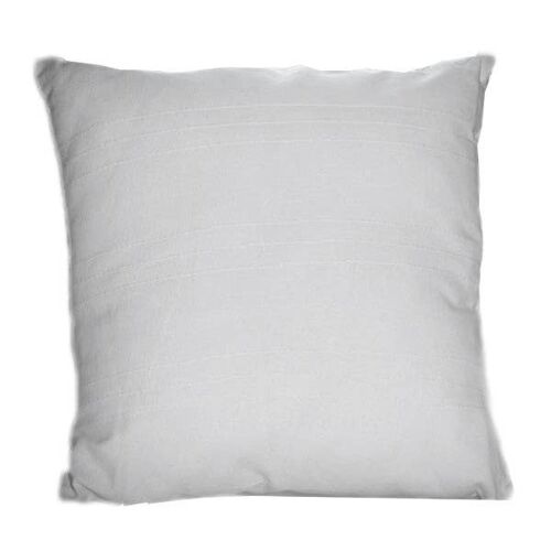 FES- Housse de coussin en coton blanc avec relief 40 x 40