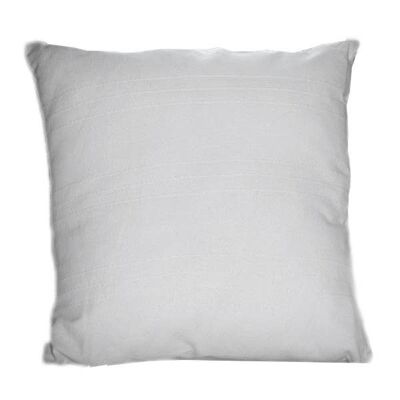 FES- White cotton cushion cover with relief 40 x 40