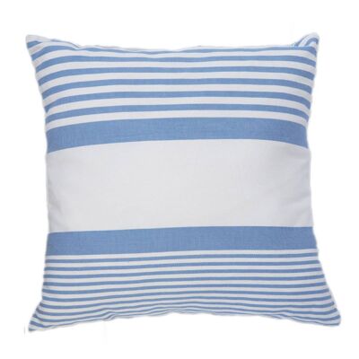 Cushion cover CARTHAGE blue white striped cotton 40x40