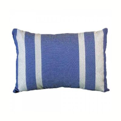 ISTANBUL3- Housse de coussin en coton bleu/argent 35x50