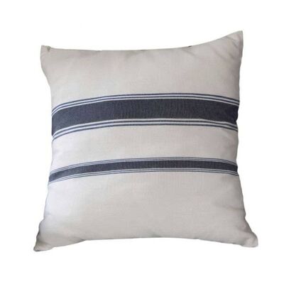 MARRAKECH2- Black/white cotton cushion cover 40x40