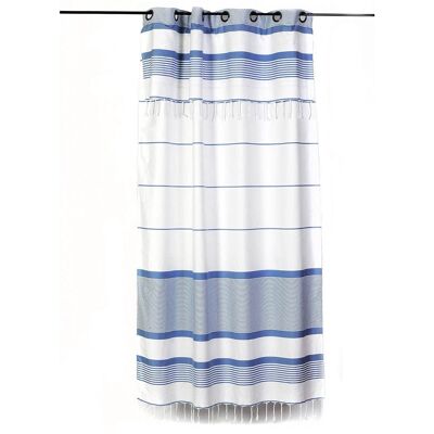 Curtain CARTHAGE C1 adjustable white/blue