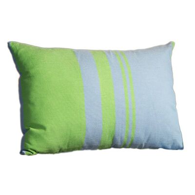 TANGER- Housse de coussin coton symétrique vert/bleu 35x50