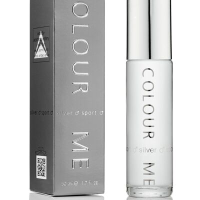 Colour Me Silver Sport - Fragrance for Men - 50ml Eau de Parfum, by Milton-Lloyd