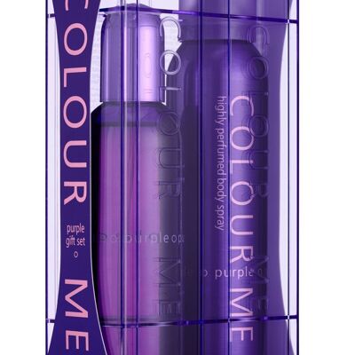 Colour Me Purple - Fragrance for Women - Gift Set 100ml EDP/150ml Body Spray, by Milton-Lloyd