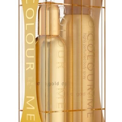 Colour Me Gold Homme - Fragrance for Men - Gift Set 90ml EDP/150ml Body Spray, by Milton-Lloyd