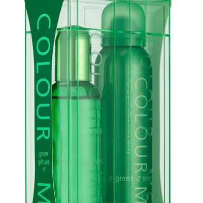 Colour Me Green - Fragrance for Men - Gift Set 90ml EDP/150ml Body Spray, by Milton-Lloyd