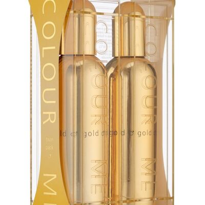 Colour Me Gold Homme - Fragrance for Men - 2 x 90ml Eau De Parfum, Twin Pack, by Milton-Lloyd