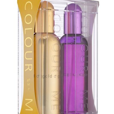 Colour Me Gold Homme & Colour Me Purple, 2x100ml Eau de Parfum, Twin Pack by Milton-Lloyd