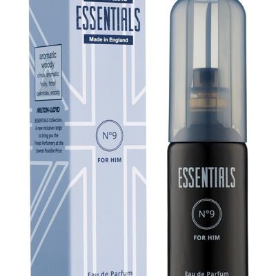 Milton-Lloyd Essentials No 9 - Fragrance for Men - 50ml Eau de Parfum