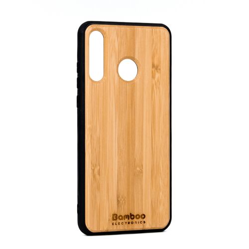 Coque de protection en bambou pour téléphone Huawei + protection d'écran en verre trempé