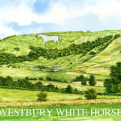 Magnete per il frigorifero, Westbury White Horse, Wiltshire.