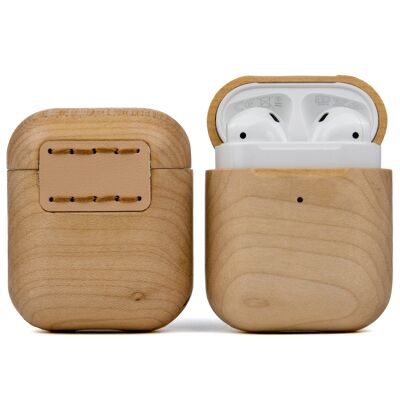 Coque de protection en bois pour AirPods 1 et AirPods 2