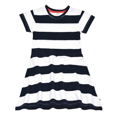 Nadja Pique Dress Navy Stripe