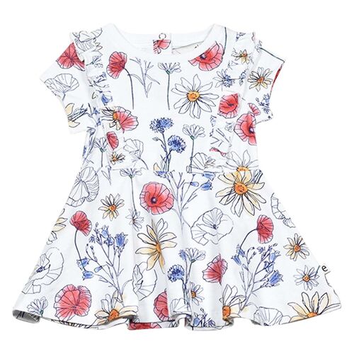 Iris Dress White Flower