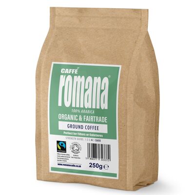 Organic coffee Fairtrade Rainforest Alliance (ground)