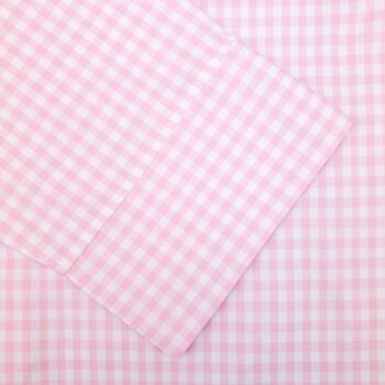 Grenouille Chemise à manches 3/4 en coton rose à carreaux facile d'entretien 10