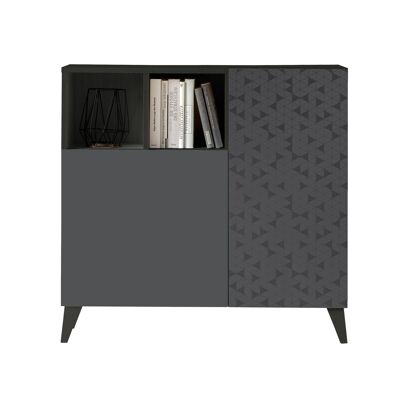 Porte Oslo S510 graphite con serigrafia geometrica