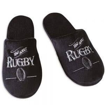 Pantuflas - Rugby - Pequeñas (talla 7-8 del Reino Unido)