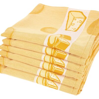 Cheese Yellow - Tea towel set - 6 pieces - Twentse Damast