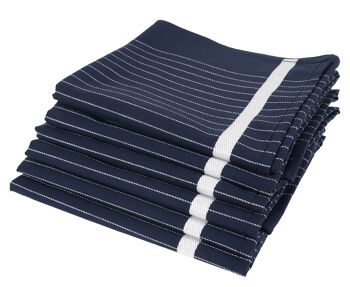 Pine Stripe Navy Blue - Set de torchons - 6 pièces - Twentse Damast 1