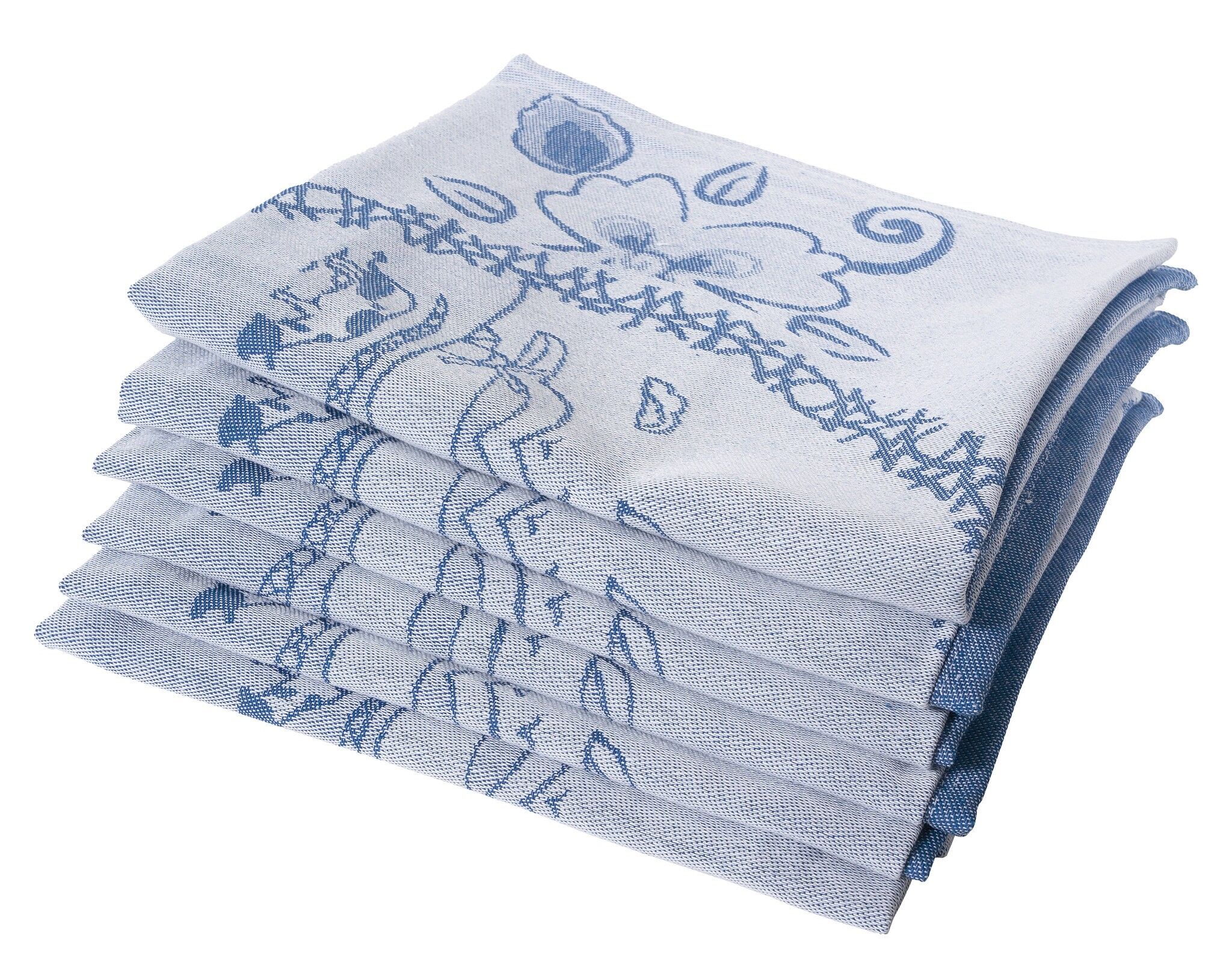 Pareja Holandesa Azul - Juego de paños de cocina - 6 piezas - Twentse Damast