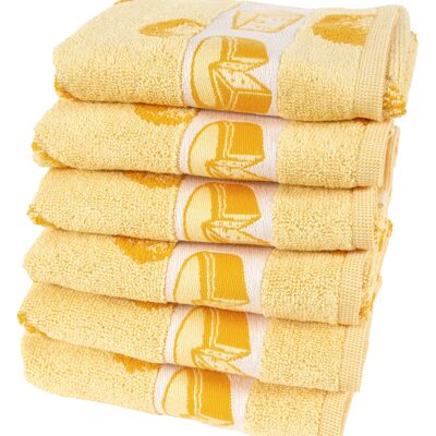 Cheese Yellow - Kitchen towel set - 6 pieces - Twentse Damast
