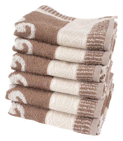 Ornament Beige - Keukendoekenset - 6 stuks - Twentse Damast