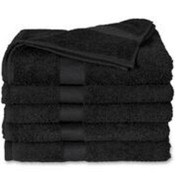 Noir - 50x100 - Lot de 2 serviettes en coton -Twentse Damask 3