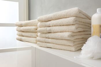 Naturel - 60x110 - Lot de 2 serviettes de bain en coton - Twentse Damast 3