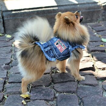 Veste pour chien RocknRolla Vintage Denim - Summer Blue 1