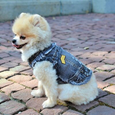 RocknRolla Vintage Denim Dog Jacket - Graphite Grey