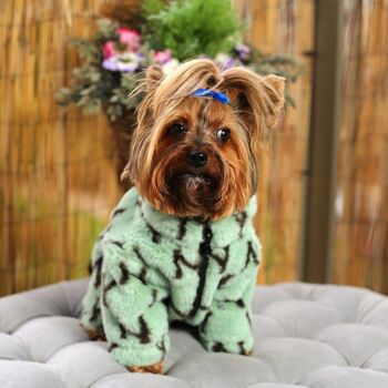 Manteau pour Chien en Fourrure Mayfair - Menthe 3