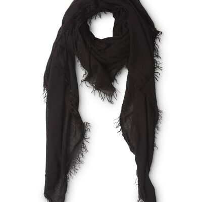 Bufanda de lana St-Gervais Negro