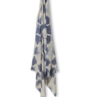 Bohemian Wool Scarf Gray blue