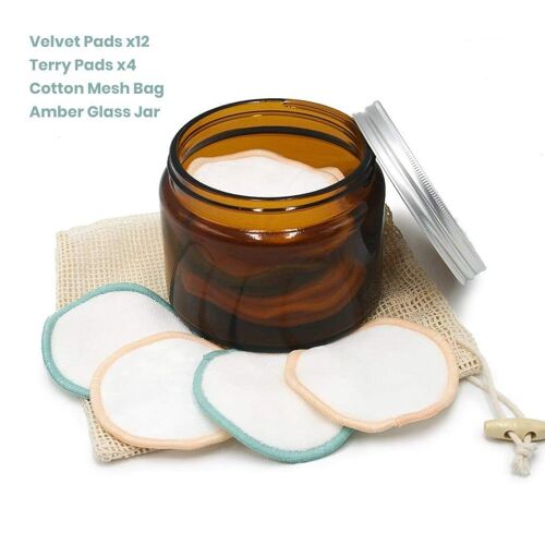 Reuseable Makeup Remover Pads & Glass Jar