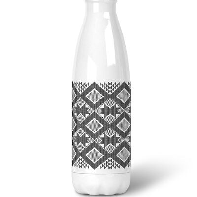 Premium-Edelstahl-Wasserflasche mit Panu di Pinti-Muster