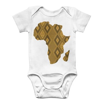 Africa's Map - Classic Baby Onesie Bodysuit - White