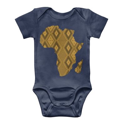 Africa's Map - Classic Baby Onesie Bodysuit - Navy