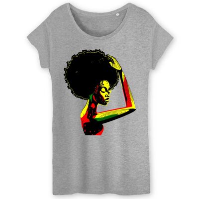 T-shirt Femme Puissante - 100% Coton Bio - Gris