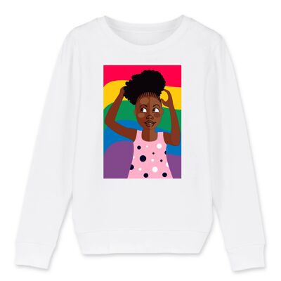 Little Girl Organic Sweatshirt - White