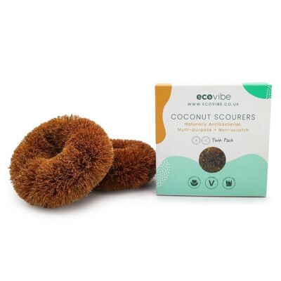 Coconut Fibre Scourers (Twin Pack)