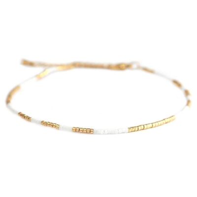 Anklet miyuki white gold