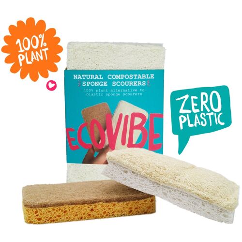 Compostable Sponge & Scourer Duo Pack