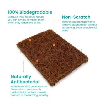 Tampon à récurer durable en fibre de coco 3