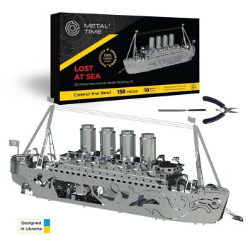 Kit de bricolage modèle mécanique et électrique perdu en mer du Titanic, 158 pièces 1