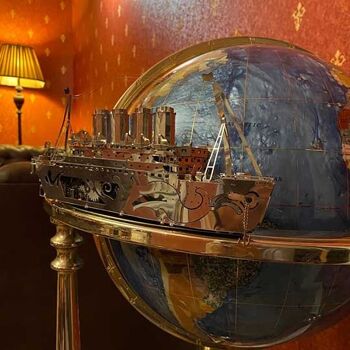 Kit de bricolage modèle mécanique et électrique perdu en mer du Titanic, 158 pièces 5